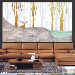 Tranh lụa 3D trang trí treo tường đẹp