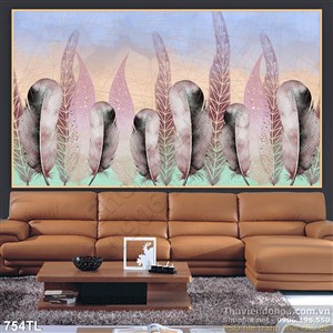 Tranh lụa 3D bình hoa đẹp nghệ thuật