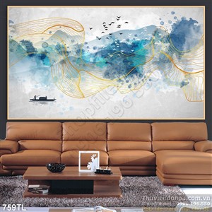 Tranh lụa 3D nghệ thuật đẹp treo tường