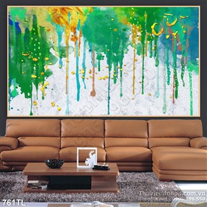 Tranh lụa 3D sơn màu đẹp