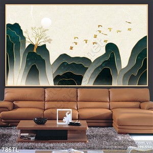 Tranh lụa 3D trang trí treo tường đẹp