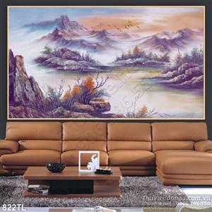 Tranh sơn dầu phong cảnh hiện đại treo tường