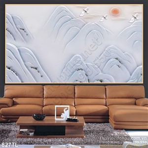 Tranh giả ngọc núi trang trí phòng khách