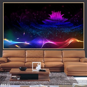 Tranh lụa pháo hoa trang trí phòng khách