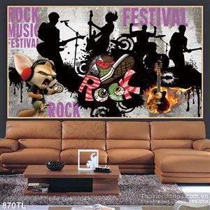 Tranh nhạc cụ trang trí treo tường