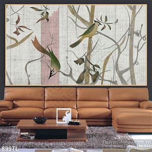 Tranh chim trang trí dán tường