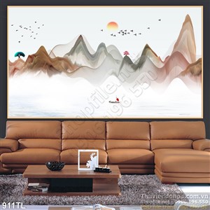 Tranh lụa màu nước trang trí treo tường