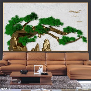 Tranh cây tùng phong thủy treo tường