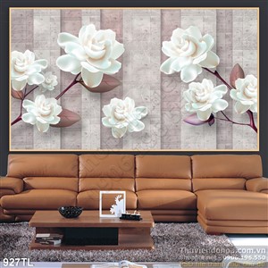 Tranh hoa hồng giả ngọc trang trí phòng khách