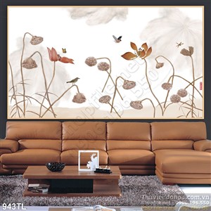 Tranh hoa sen trang trí treo tường đẹp