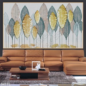 Tranh lá nghệ thuật trang trí tường