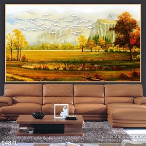 Tranh sơn dầu phong cảnh Châu Âu trang trí tường