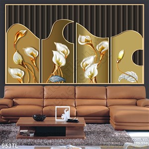 Tranh lụa 3D hoa Vân Môn đẹp độc đáo