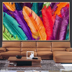 Tranh lông gà trang trí hiện đại
