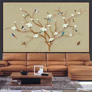 Tranh hoa Mai trang trí treo tường