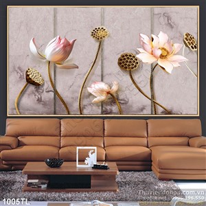 Tranh hoa Sen trang trí tường đẹp nhất