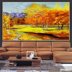 Tranh sơn dầu làng quê Châu Âu đẹp