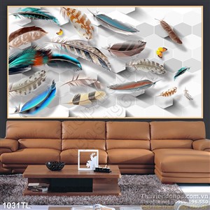 Tranh lông gà nghệ thuật trang trí tường