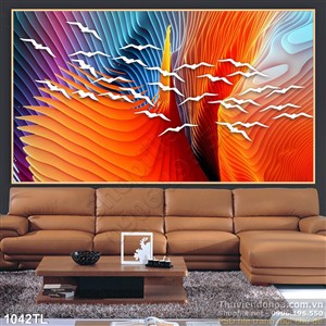 Tranh nghệ thuật hiện đại trang trí phòng khách