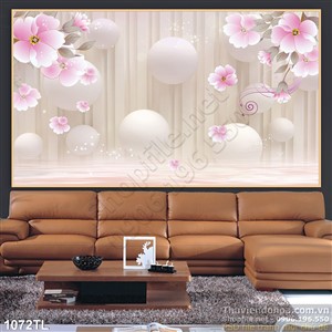 Tranh lụa 3D hoa trang trí đẹp