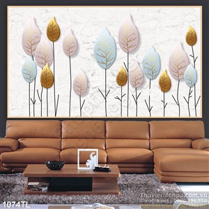 Tranh lá decor trang trí tường phòng ngủ