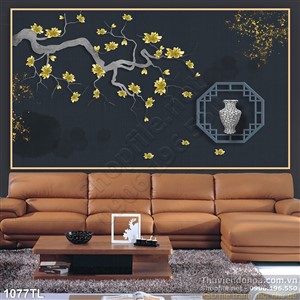 Tranh hoa mai tài lộc đẹp độc đáo