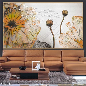 Tranh hoa Sen đẹp trang trí tường