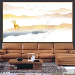 Tranh hươu nai trang trí treo tường đẹp