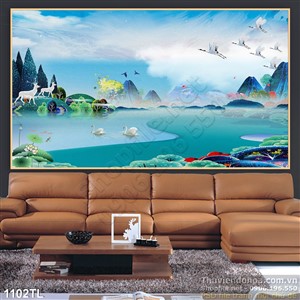 Tranh phong thủy trang trí phòng khách