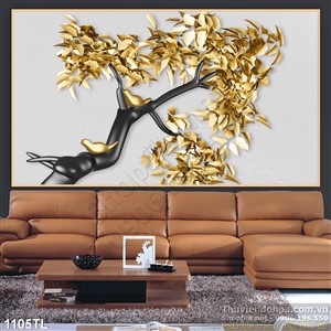 Tranh kim tiền nghệ thuật trang trí tường
