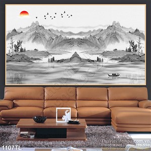 Tranh thư pháp phong thủy trang trí đẹp