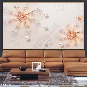 Tranh ngọc trai và hoa đẹp