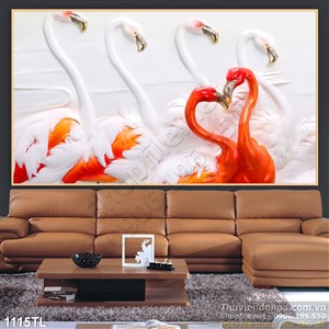 Tranh chim Hạc nghệ thuật trang trí tường