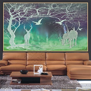 Tranh hươu nai nghệ thuật đẹp nhất