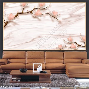 Tranh lụa 3D hoa in gạch đẹp độc đáo