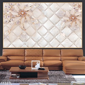 Tranh lụa hoa kim cương trang trí đẹp