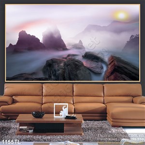 Tranh sơn thủy hiện đại trang trí treo tường