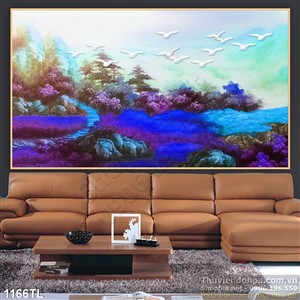 Tranh sơn dầu nghệ thuật trang trí phòng khách