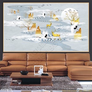 Tranh decor hươu nai trang trí tường đẹp