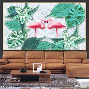 Tranh nghệ thuật chim hạc đẹp