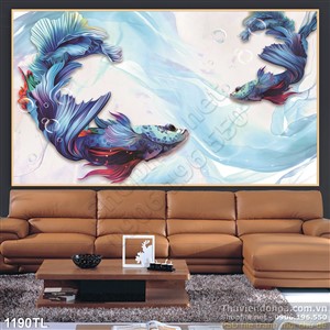 Tranh cá nghệ thuật trang trí tường