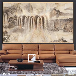 Tranh giả ngọc thác nước trang trí tường đẹp