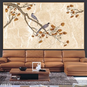 Tranh chim én trang trí treo tường phòng khách