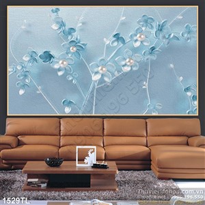Tranh lụa 3D hoa mai xanh mới nhất hiện nay