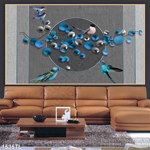 Tranh đàn chim trang trí phòng bếp