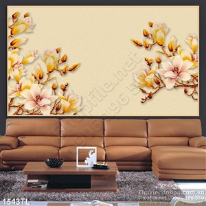 Tranh hoa đào trang trí tường đẹp