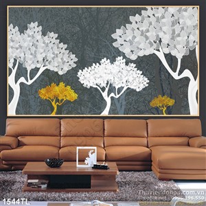 Tranh decor rừng cây nghệ thuật
