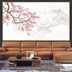 Tranh hoa đào trang trí treo tường đẹp