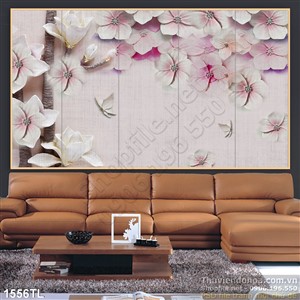 Tranh hoa đào trang trí tường đẹp