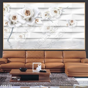 Tranh 3D hoa hồng đẹp trang trí phòng ngủ